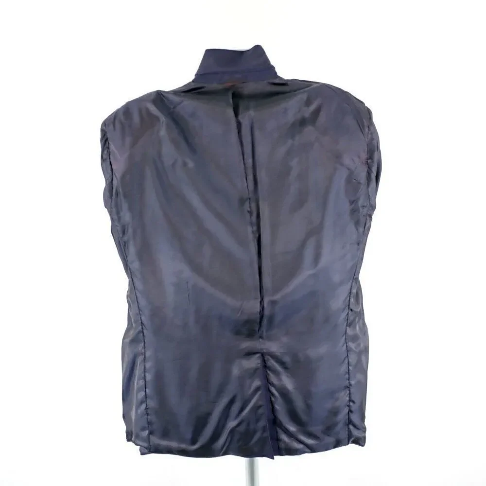 Savile Row Wool Blue 2 Gold Button Blazer 44R‎